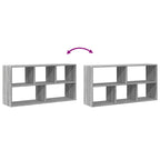 Scaffale a Muro Grigio Sonoma 100x25x50 cm in Legno Multistrato