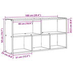 Scaffale a Parete Nero 100x25x50 cm in Truciolato