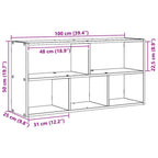 Scaffale a Parete Rovere Artigianale 100x25x50 cm in Truciolato