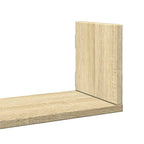 Mensole Parete 2pz Rovere Sonoma 58x18x18 cm in Truciolato