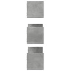 Mensole a Muro 2pz Grigio Cemento 58x18x18 cm in Truciolato