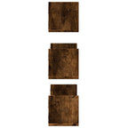 Mensole da Parete 2pz Rovere Fumo 58x18x18 cm in Truciolato