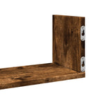 Mensole da Parete 2pz Rovere Fumo 58x18x18 cm in Truciolato