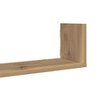 Mensole Parete 3pz Rovere Artigianale 80x18x18 cm in Truciolato