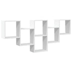 Scaffale a Parete Bianco 159x18x66 cm in Truciolato