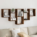 Mensola a Muro Rovere Fumo 159x18x66 cm in Truciolato