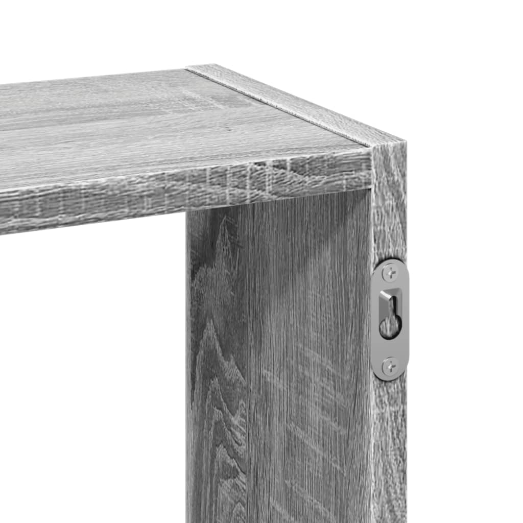 Mensola a Muro Grigio Sonoma 159x18x66 cm in Truciolato