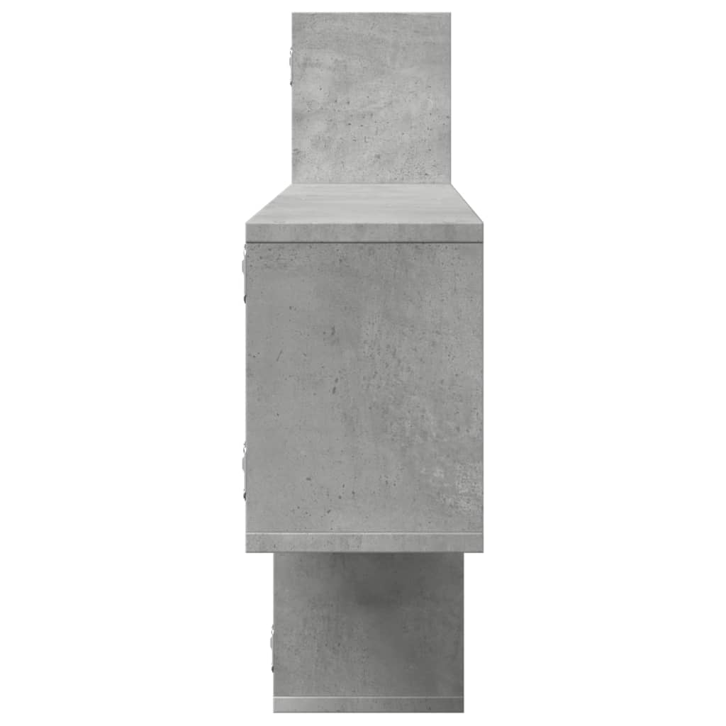 Mensola a Parete Grigio Cemento 167,5x18x68 cm in Truciolato
