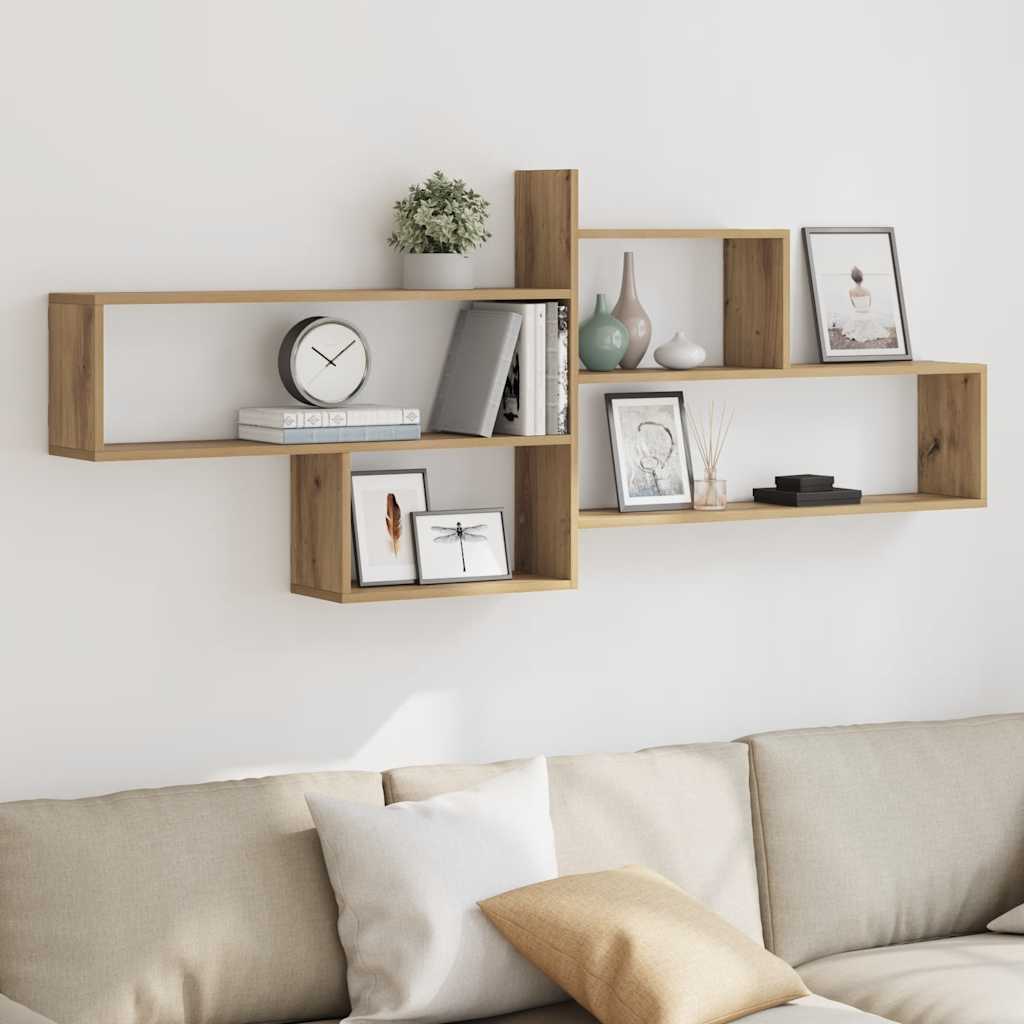 Mensola a Parete Rovere Artigianale 167,5x18x68 cm Truciolato