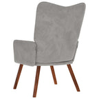 Sedia Relax Grigio Chiaro in Velluto