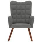 Sedia Relax Grigio Scuro in Velluto