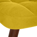Poltrona Relax con Sgabello in Velluto Giallo