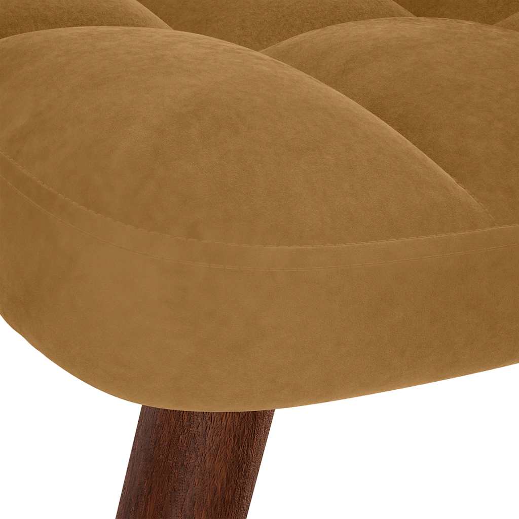 Poltrona Relax con Poggiapiedi Marrone in Velluto