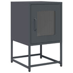 Comodino Antracite 36x39x60,5 cm in Acciaio Laminato a Freddo