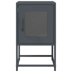 Comodino Antracite 36x39x60,5 cm in Acciaio Laminato a Freddo
