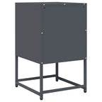 Comodino Antracite 36x39x60,5 cm in Acciaio Laminato a Freddo