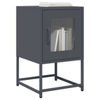 Comodino Antracite 36x39x60,5 cm in Acciaio Laminato a Freddo