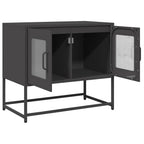 Mobile TV Nero 68x39x60,5 cm in Acciaio Laminato a Freddo