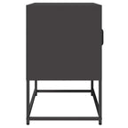Mobile TV Nero 68x39x60,5 cm in Acciaio Laminato a Freddo