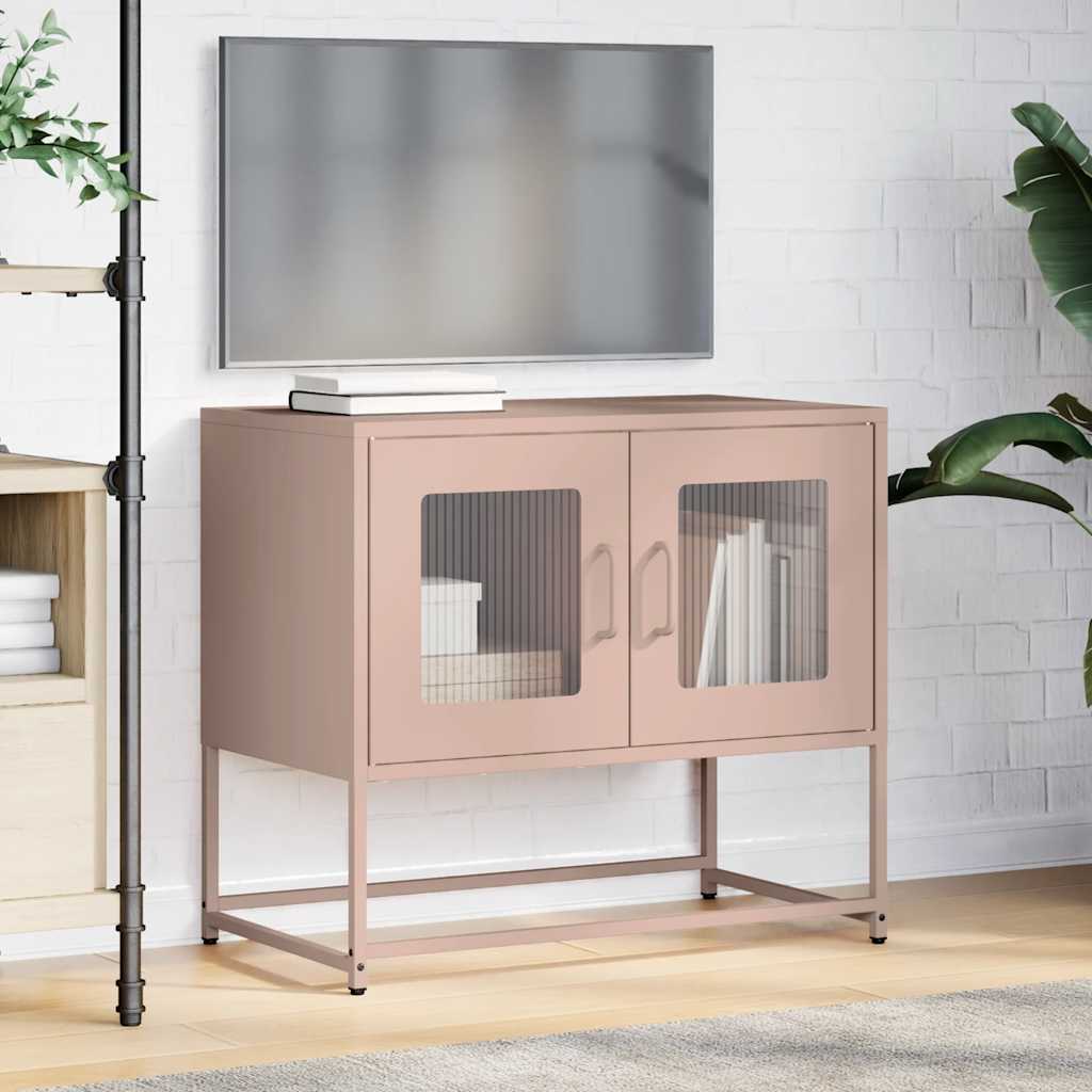 Mobile TV Rosa 68x39x60,5 cm in Acciaio Laminato a Freddo