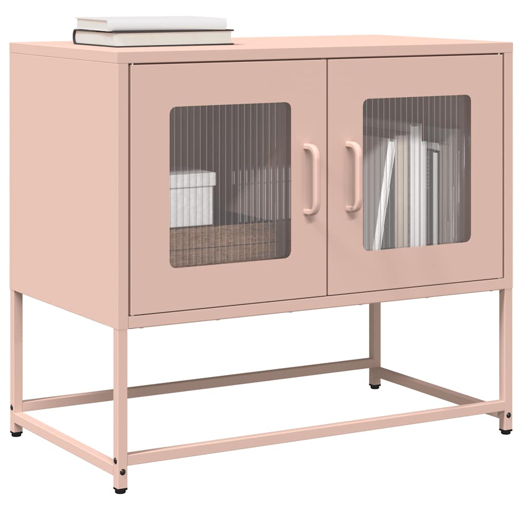 Mobile TV Rosa 68x39x60,5 cm in Acciaio Laminato a Freddo