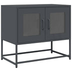 Mobile TV Antracite 68x39x60,5 cm in Acciaio Laminato a Freddo