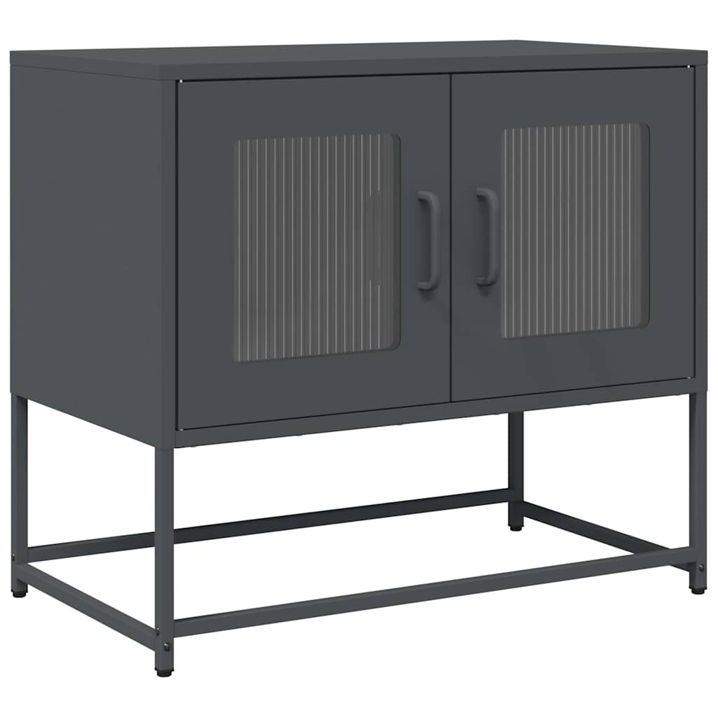 Mobile TV Antracite 68x39x60,5 cm in Acciaio Laminato a Freddo