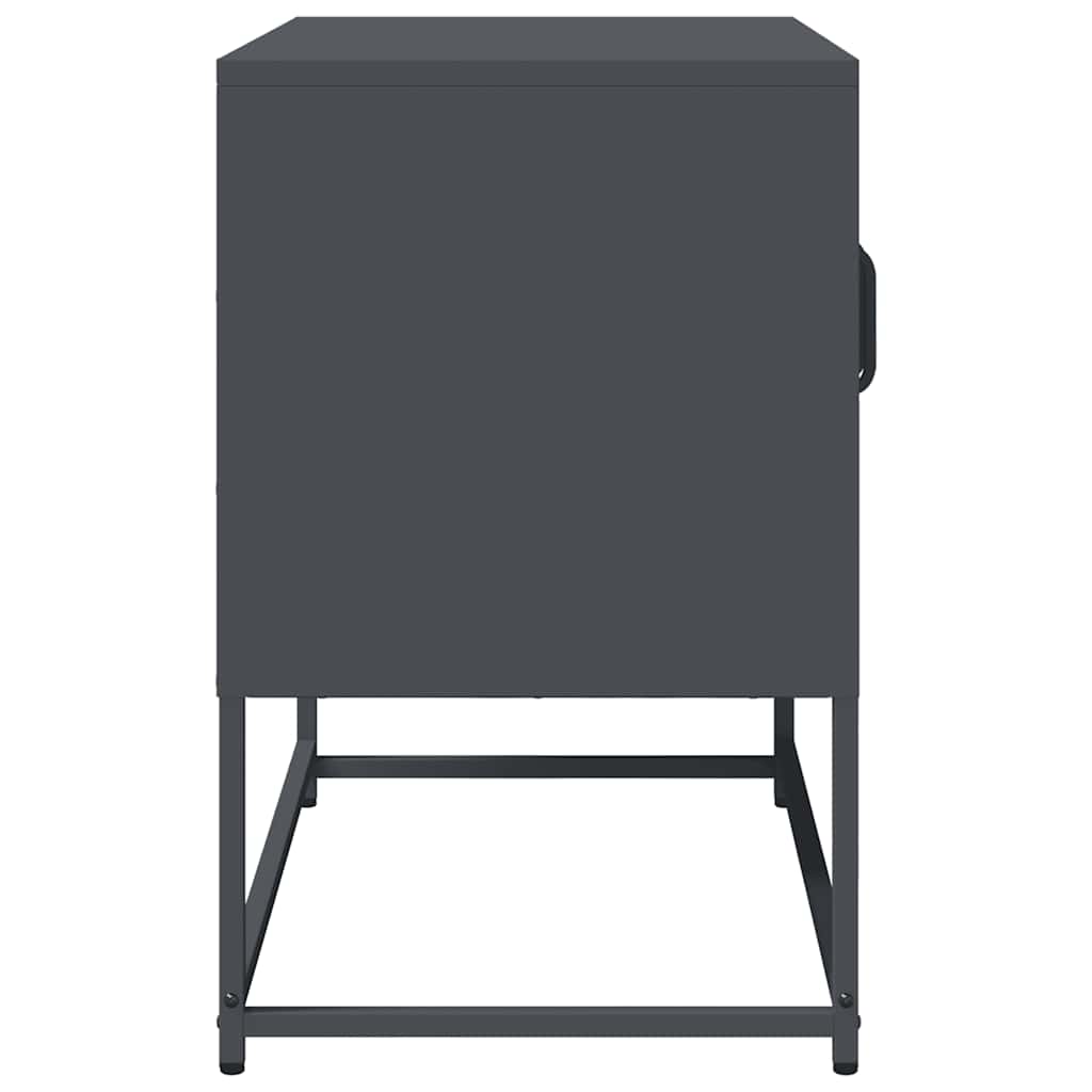 Mobile TV Antracite 68x39x60,5 cm in Acciaio Laminato a Freddo