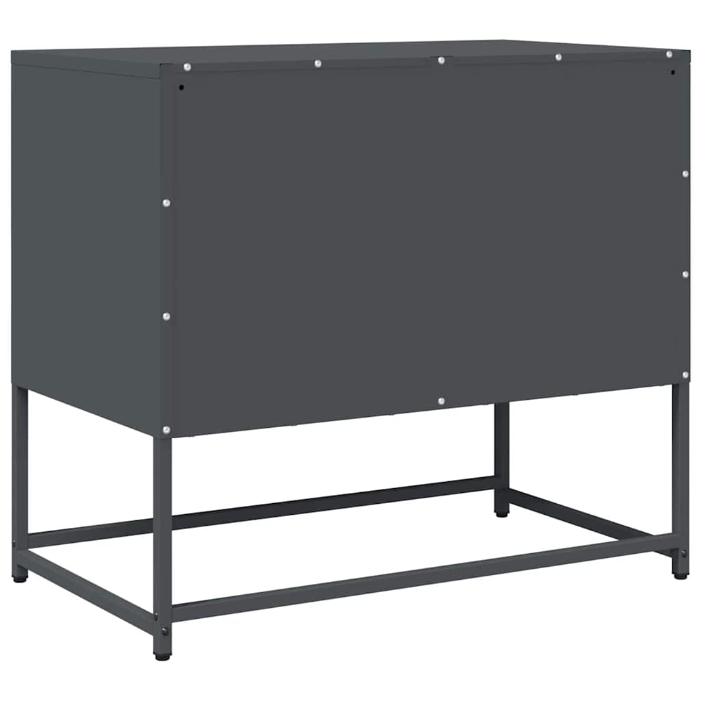 Mobile TV Antracite 68x39x60,5 cm in Acciaio Laminato a Freddo