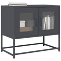 Mobile TV Antracite 68x39x60,5 cm in Acciaio Laminato a Freddo