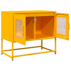 Mobile TV Giallo Senape 68x39x60,5 Acciaio Laminato a Freddo