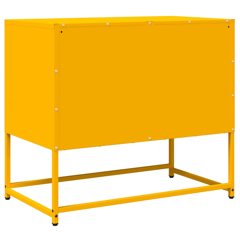 Mobile TV Giallo Senape 68x39x60,5 Acciaio Laminato a Freddo