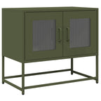 Mobile TV Verde Oliva 68x39x60,5cm in Acciaio Laminato a Freddo