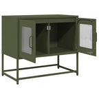 Mobile TV Verde Oliva 68x39x60,5cm in Acciaio Laminato a Freddo