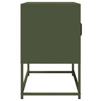 Mobile TV Verde Oliva 68x39x60,5cm in Acciaio Laminato a Freddo