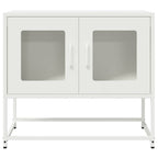 Mobile TV Bianco 68x39x60,5 cm in Acciaio Laminato a Freddo