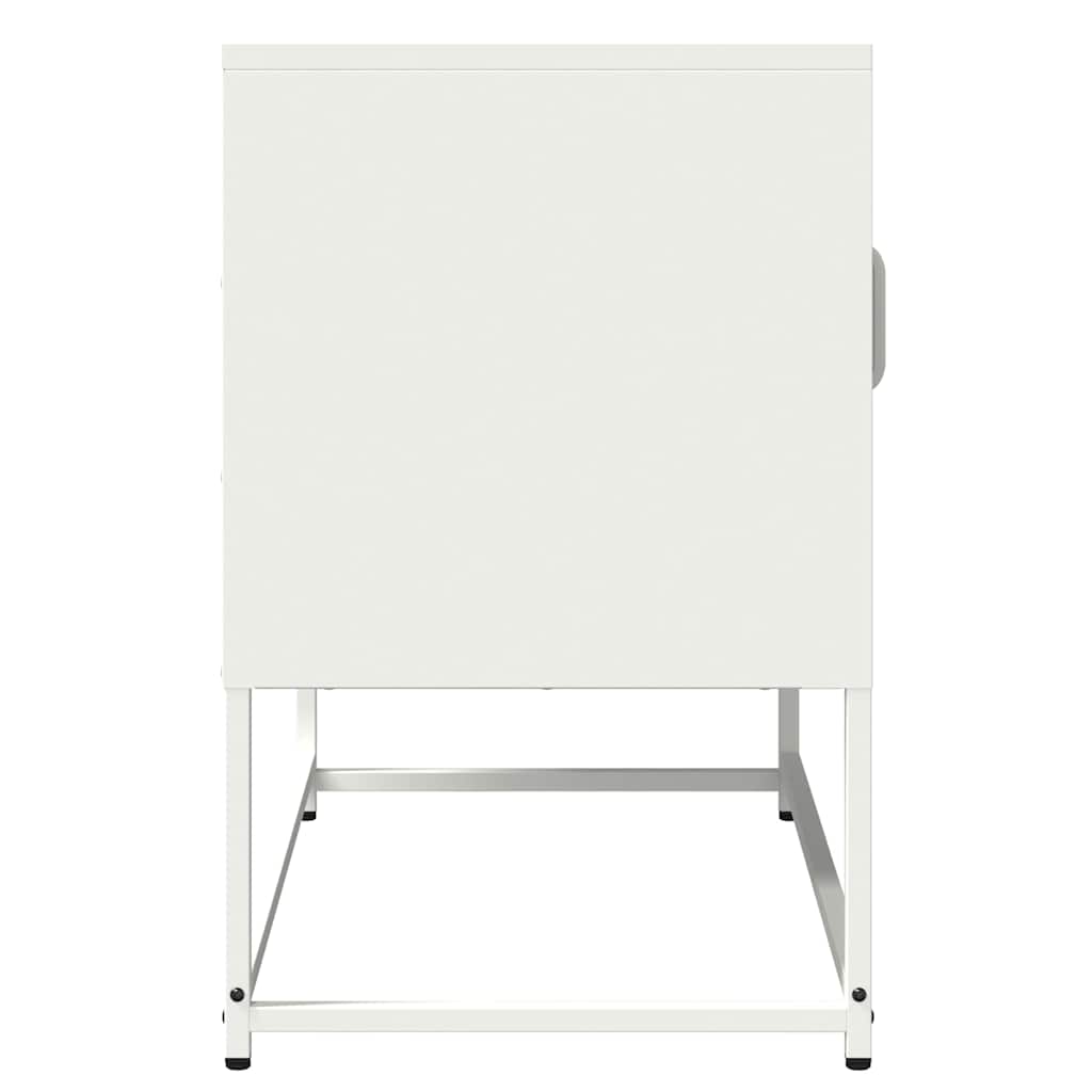 Mobile TV Bianco 68x39x60,5 cm in Acciaio Laminato a Freddo