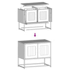 Mobile TV Bianco 68x39x60,5 cm in Acciaio Laminato a Freddo