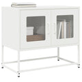 Mobile TV Bianco 68x39x60,5 cm in Acciaio Laminato a Freddo