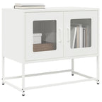 Mobile TV Bianco 68x39x60,5 cm in Acciaio Laminato a Freddo
