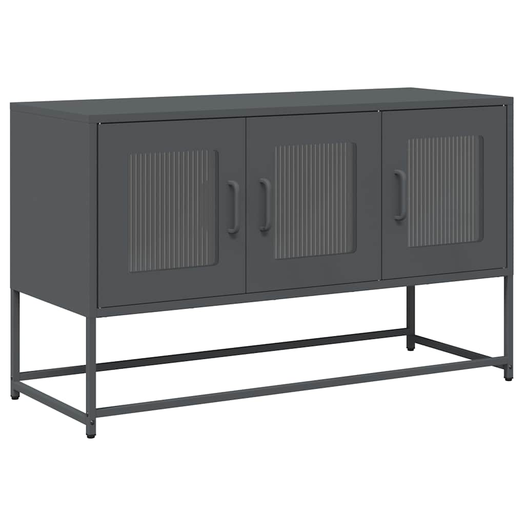 Mobile TV Antracite 100,5x39x60,5 cm Acciaio Laminato a Freddo