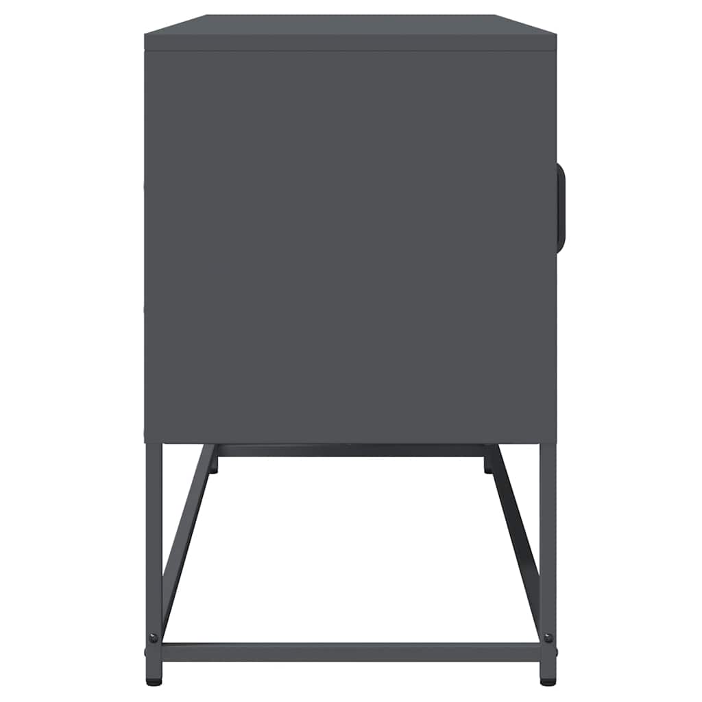 Mobile TV Antracite 100,5x39x60,5 cm Acciaio Laminato a Freddo