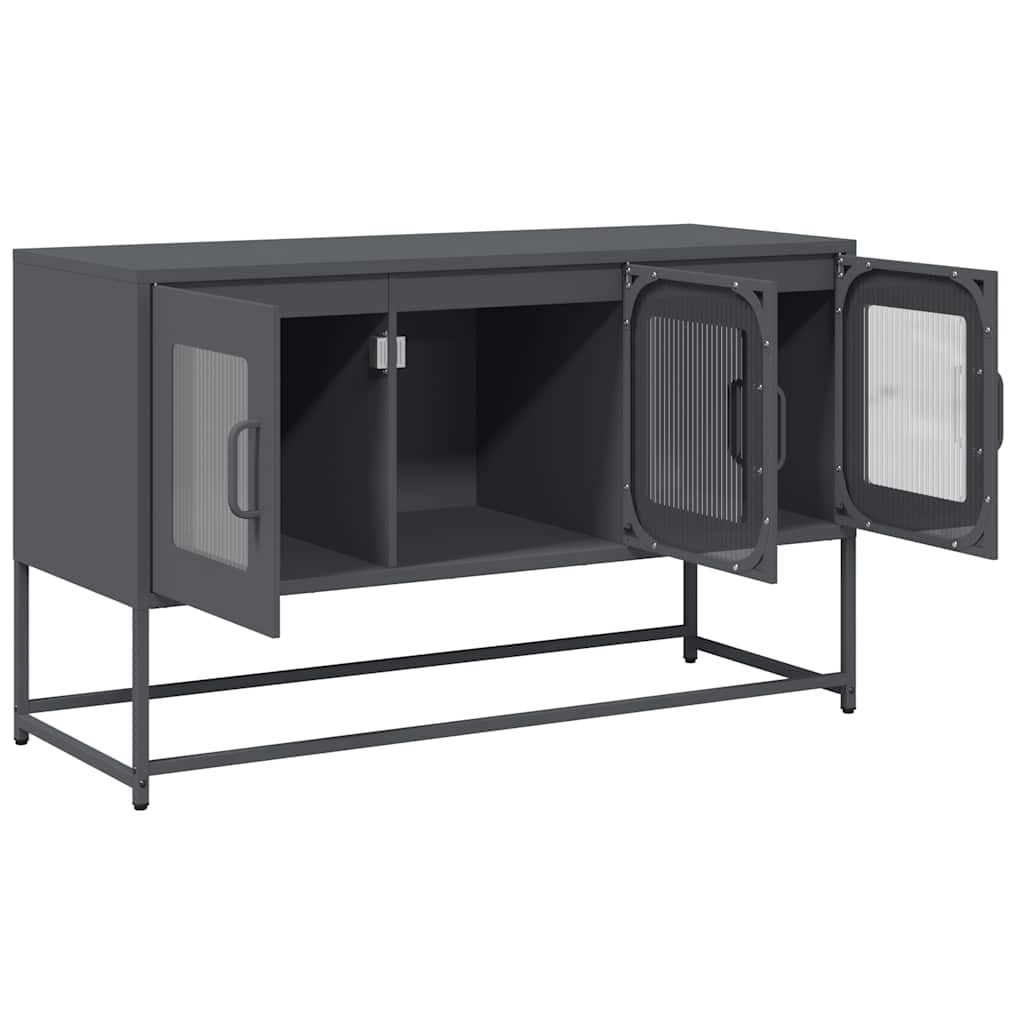 Mobile TV Antracite 100,5x39x60,5 cm Acciaio Laminato a Freddo