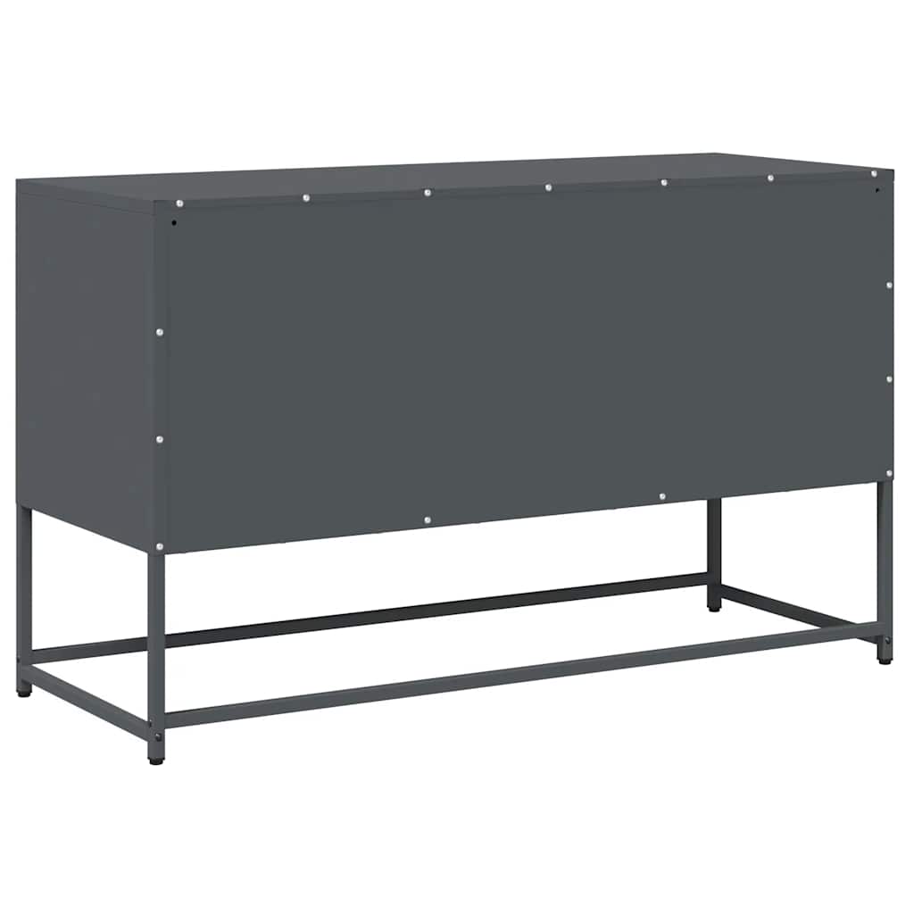 Mobile TV Antracite 100,5x39x60,5 cm Acciaio Laminato a Freddo