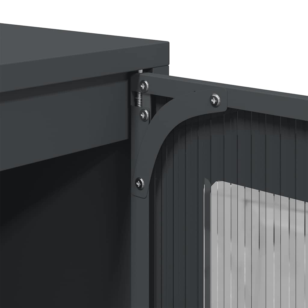 Mobile TV Antracite 100,5x39x60,5 cm Acciaio Laminato a Freddo