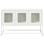 Mobile TV Bianco 100,5x39x60,5 cm in Acciaio Laminato a Freddo