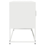Mobile TV Bianco 100,5x39x60,5 cm in Acciaio Laminato a Freddo