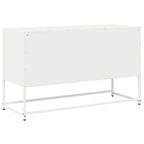 Mobile TV Bianco 100,5x39x60,5 cm in Acciaio Laminato a Freddo