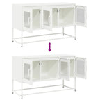 Mobile TV Bianco 100,5x39x60,5 cm in Acciaio Laminato a Freddo