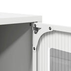 Mobile TV Bianco 100,5x39x60,5 cm in Acciaio Laminato a Freddo
